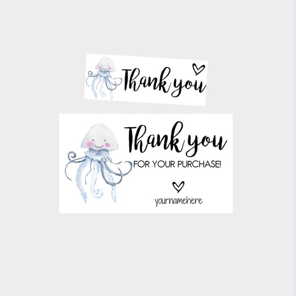 33. Jellyfish Personalized Package Inserts | Stickers Combo - Picture 1 of 2